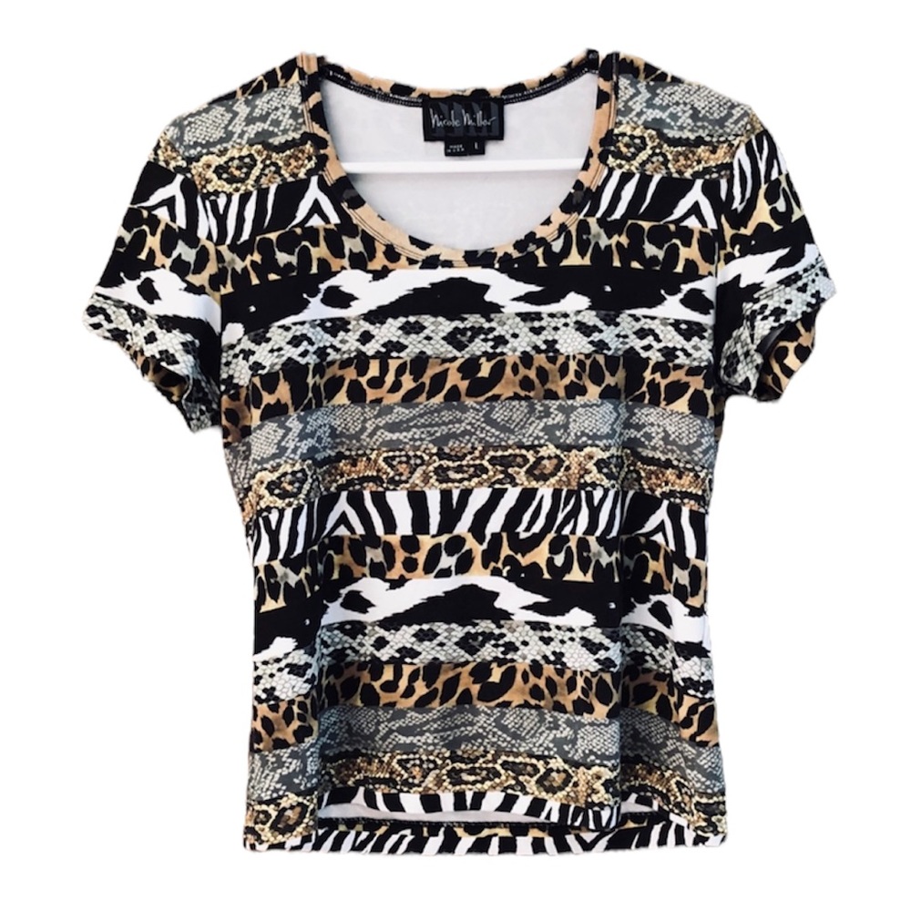 Nicole Miller Animal Print Top